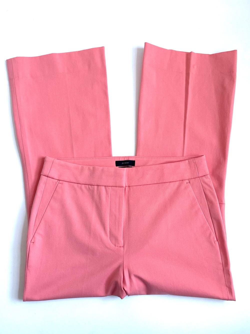 J Crew Hayden Kickout Crop Pant in Bi-Stretch Cotton Guava Peach Size 6